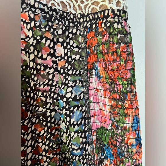 Beguile by Byron Lars Lace Study Sheath Dress Sz 6 Button Front Ivory Black Pink - Picture 8 of 13